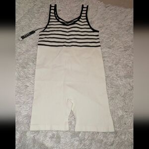 Nwt Poof New York Striped Sleeveless Romper S/M